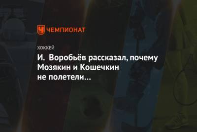 Илья Воробьев - И. Воробьёв рассказал, почему Мозякин и Кошечкин не полетели с «Металлургом» на выезд - championat.com - Финляндия