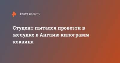 Студент пытался провезти в желудке в Англию килограмм кокаина - ren.tv - Англия - Лондон - Сан-Паулу