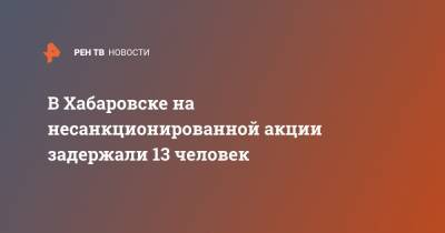 В Хабаровске на несанкционированной акции задержали 13 человек - ren.tv - Хабаровский край - Хабаровск