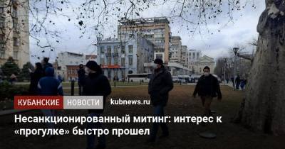 Несанкционированный митинг: интерес к «прогулке» быстро прошел - kubnews.ru - Краснодар