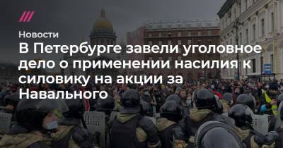 Алексей Навальный - Дмитрий Орлов - В Петербурге завели уголовное дело о применении насилия к силовику на акции за Навального - tvrain.ru - Санкт-Петербург