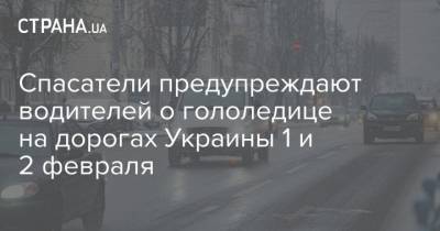 Наталья Диденко - Спасатели предупреждают водителей о гололедице на дорогах Украины 1 и 2 февраля - strana.ua