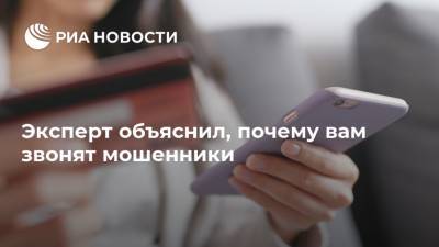 Эксперт объяснил, почему вам звонят мошенники - ria.ru - Москва