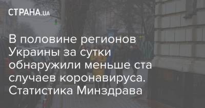 В половине регионов Украины за сутки обнаружили меньше ста случаев коронавируса. Статистика Минздрава - strana.ua - Киев - Киевская обл. - Запорожская обл. - Николаевская обл. - Волынская обл. - Днепропетровская обл. - Винницкая обл. - Житомирская обл. - Львовская обл. - Закарпатская обл. - Донецкая обл.