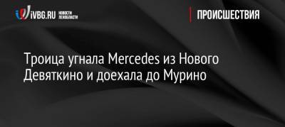 Троица угнала Mercedes из Нового Девяткино и доехала до Мурино - ivbg.ru