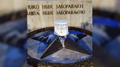 Сергей Лавров - Александр Вучич - В Белграде задержали заливших бетоном Вечный огонь вандалов - tvc.ru - Сербия - Белград