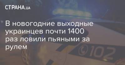 В новогодние выходные украинцев почти 1400 раз ловили пьяными за рулем - strana.ua - Ужгород