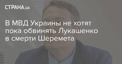 Александр Лукашенко - Павел Шеремет - В МВД Украины не хотят пока обвинять Лукашенко в смерти Шеремета - strana.ua - Белоруссия