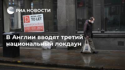 Борис Джонсон - В Англии вводят третий национальный локдаун - ria.ru - Англия - Лондон