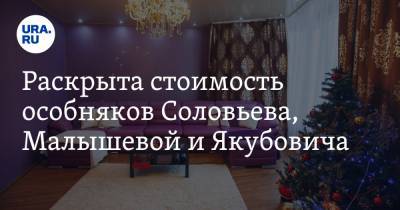 Алексей Навальный - Владимир Соловьев - Елена Малышева - Леонид Якубович - Раскрыта стоимость особняков Соловьева, Малышевой и Якубовича - ura.news - Московская обл. - шт.Нью-Джерси