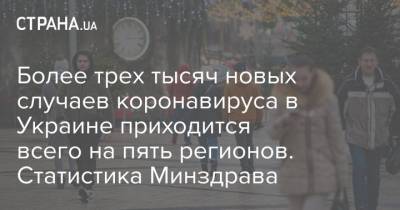 Более трех тысяч новых случаев коронавируса в Украине приходится всего на пять регионов. Статистика Минздрава - strana.ua - Киев