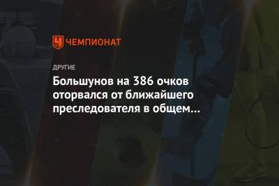 Александр Большунов - Алексей Червоткин - Андрей Мельниченко - Федерико Пеллегрино - Иван Якимушкин - Евгений Белов - Артем Мальцев - Йоханнес Хесфлот Клебо - Большунов на 386 очков оторвался от ближайшего преследователя в общем зачёте Кубка мира - championat.com - Норвегия - Пеллегрино