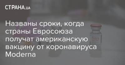 Стелла Кириакидес - Названы сроки, когда страны Евросоюза получат американскую вакцину от коронавируса Moderna - strana.ua