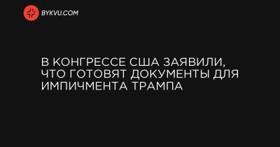 Дональд Трамп - В Конгрессе США заявили, что готовят документы для импичмента Трампа - bykvu.com - США - Киев - Вашингтон