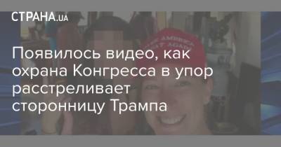 Появилось видео, как охрана Конгресса в упор расстреливает сторонницу Трампа - strana.ua - США - Сан-Диего - шт. Калифорния