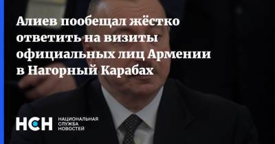 Ильхам Алиев - Алиев пообещал жёстко ответить на визиты официальных лиц Армении в Нагорный Карабах - nsn.fm - Армения - Азербайджан - Степанакерт - Нагорный Карабах