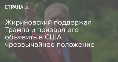 Дональд Трамп - Владимир Жириновский - Майк Пенс - Жириновский поддержал Трампа и призвал его объявить в США чрезвычайное положение - strana.ua - США
