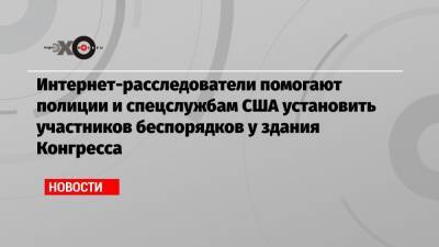 Интернет-расследователи помогают полиции и спецслужбам США установить участников беспорядков у здания Конгресса - echo.msk.ru - США