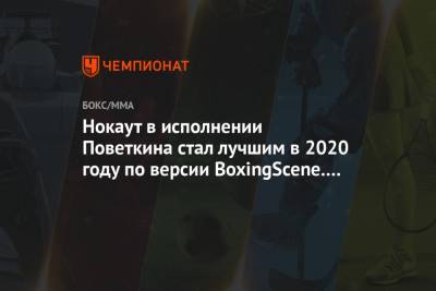 Александр Поветкин - Уайт Диллиан - Нокаут в исполнении Поветкина стал лучшим в 2020 году по версии BoxingScene. Видео - championat.com - Англия