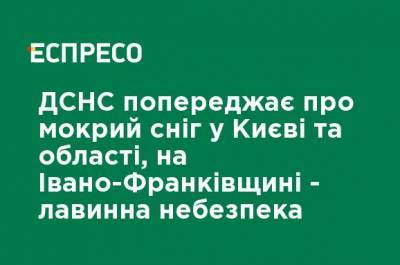 ДСНС предупреждает о мокром снеге в Киеве и области, в Ивано-Франковской - лавинная опасность - ru.espreso.tv - Киев - Запорожская обл. - Ивано-Франковская обл. - Днепропетровская обл. - Полтавская обл. - Гсчс