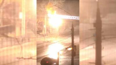 Воронежцы сняли мощную огненную вспышку на проводах над Московским проспектом - vestivrn.ru - Воронеж