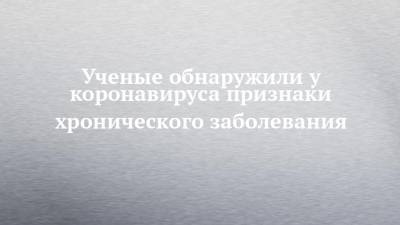 Ученые обнаружили у коронавируса признаки хронического заболевания - chelny-izvest.ru - Бельгия - Голландия
