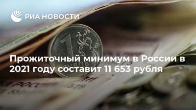 Михаил Мишустин - Прожиточный минимум в России в 2021 году составит 11 653 рубля - ria.ru - Москва - Россия