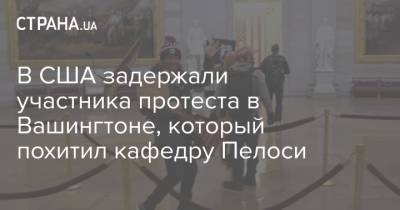 Дональд Трамп - Нэнси Пелоси - В США задержали участника протеста в Вашингтоне, который похитил кафедру Пелоси - strana.ua - США - Вашингтон - шт.Флорида
