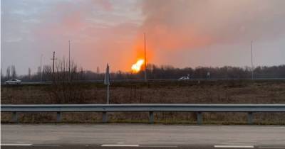 Взрыв газопровода под Лубнами: трассу Киев — Харьков окутало черным дымом - tsn.ua - Киев - Харьков - Полтавская обл.