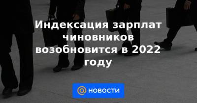 Антон Силуанов - Индексация зарплат чиновников возобновится в 2022 году - news.mail.ru