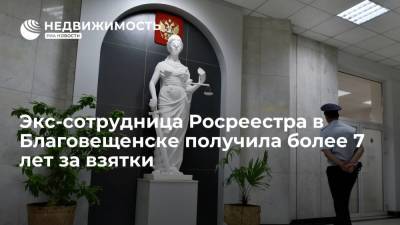 Экс-сотрудница Росреестра в Благовещенске получила более 7 лет за взятки на 1,5 млн руб - realty.ria.ru - Россия - Амурская обл. - Хабаровск - Благовещенск