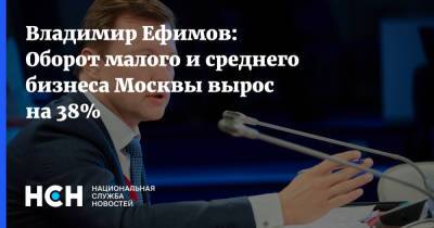 Владимир Ефимов - Владимир Ефимов: Оборот малого и среднего бизнеса Москвы вырос на 38% - nsn.fm - Москва