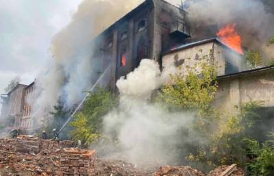В Мукачево тушат масштабный пожар на бывшем заводе - lenta.ua - Украина - Львов