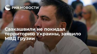 Михаил Саакашвили - МВД Грузии: Саакашвили не пересекал госграницу Украины и не приезжал в Батуми - ria.ru - Украина - Грузия - Тбилиси