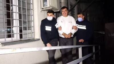 Владимир Зеленский - Михаил Саакашвили - Ираклий Гарибашвили - Опубликовано видео с Саакашвили в наручниках - tvc.ru - Украина - Киев - Грузия - Тбилиси