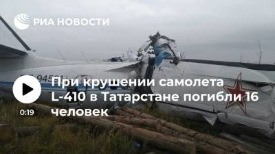 При крушении самолета L-410 в Татарстане погибли 16 человек, еще 7 госпитализированы - ria.ru - Москва - Иркутская обл. - респ. Татарстан - Мензелинск