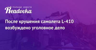 После крушения самолета L-410 возбуждено уголовное дело - readovka.ru - Россия - респ. Татарстан - Мензелинск