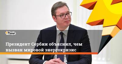 Сергей Лавров - Александар Вучич - Президент Сербии объяснил, чем вызван мировой энергокризис - ridus.ru - Россия - Сербия - Белград
