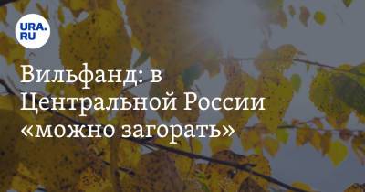 Роман Вильфанд - Вильфанд: в Центральной России «можно загорать» - ura.news - Россия - Экология