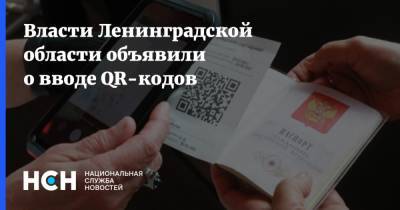 Власти Ленинградской области объявили о вводе QR-кодов - nsn.fm - Ленинградская обл.