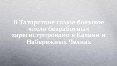 В Татарстане самое большое число безработных зарегистрировано в Казани и Набережных Челнах - chelny-izvest.ru - респ. Татарстан - Набережные Челны - Казань - Буинск