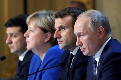 Владимир Зеленский - Владимир Путин - Ангела Меркель - Эммануэль Макрон - Во Франции - Во Франции анонсировали проведение встречи в «нормандском формате» - lenta.ru - Россия - Украина - Германия - Франция