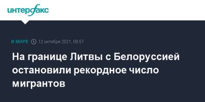 На границе Литвы с Белоруссией остановили рекордное число мигрантов - interfax.ru - Москва - Белоруссия - Литва