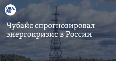 Анатолий Чубайс - Чубайс спрогнозировал энергокризис в России - ura.news - Россия