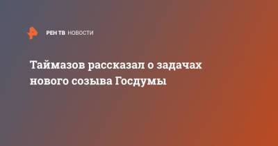 Таймазов рассказал о задачах нового созыва Госдумы - ren.tv - Россия
