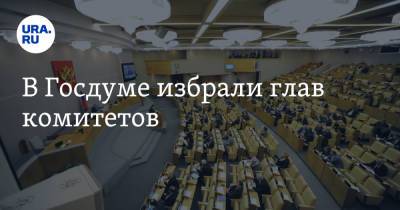 В Госдуме избрали глав комитетов - ura.news - Россия