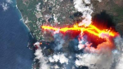Фото дня: Спутники засняли новое извержение вулкана Ла-Пальма - techno.bigmir.net - Испания