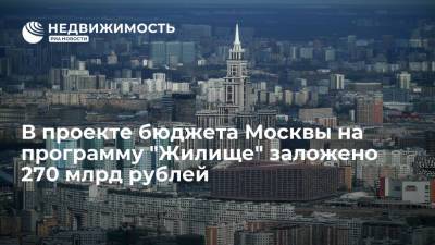 Сергей Собянин - Проект бюджета Москвы предусматривает выделение 270 миллиардов рублей на программу "Жилище" - realty.ria.ru - Москва