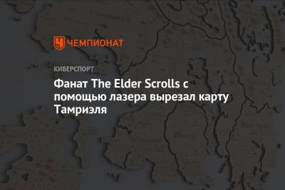 Фанат The Elder Scrolls с помощью лазера вырезал карту Тамриэля - championat.com