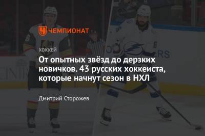 Никита Нестеров - Павел Дорофеев - Евгений Дадонов - Никита Задоров - Список россиян, которые начнут сезон-2021/2022 в НХЛ, Овечкин, Панарин, Кучеров, Капризов - championat.com